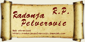 Radonja Pelverović vizit kartica